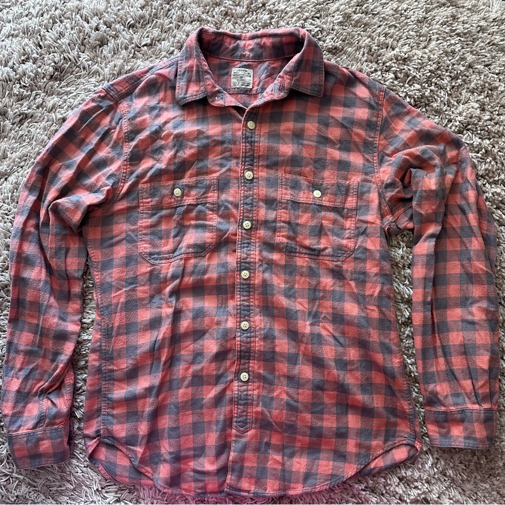 J. Crew Plaid Button-Down Shirt- Medium